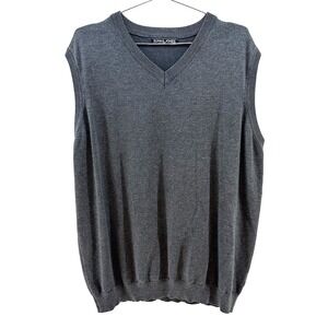 PJ‎ PAUL JONES Men's V-neck Sweater Vest • 2XL • gray